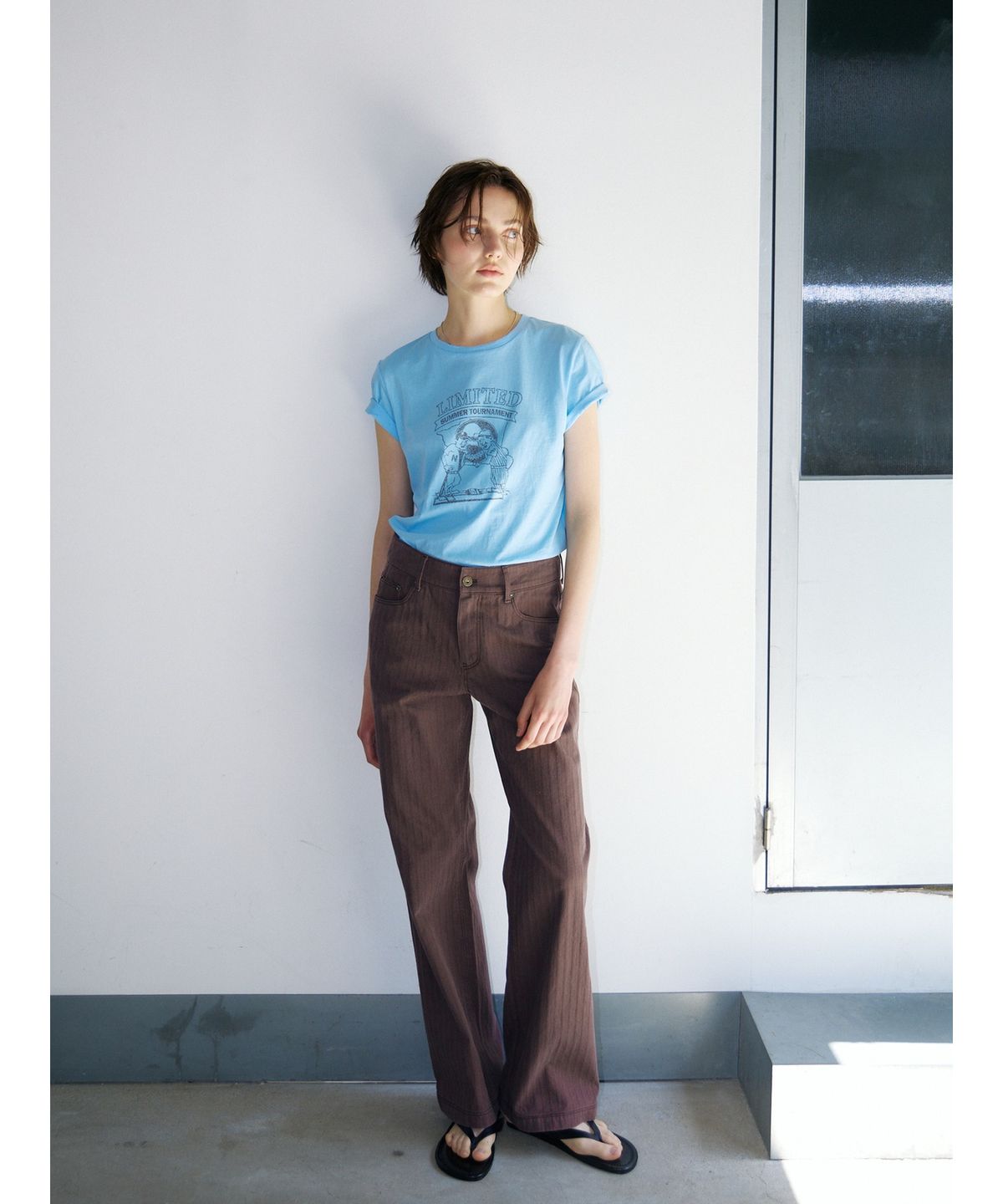 닌닛(NINNIT) [4th] Vintage herringbone pants (BROWN)