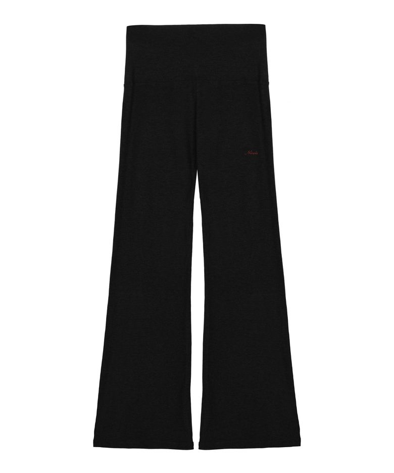 FOLDING BOOTS CUT PANTS_BLACK