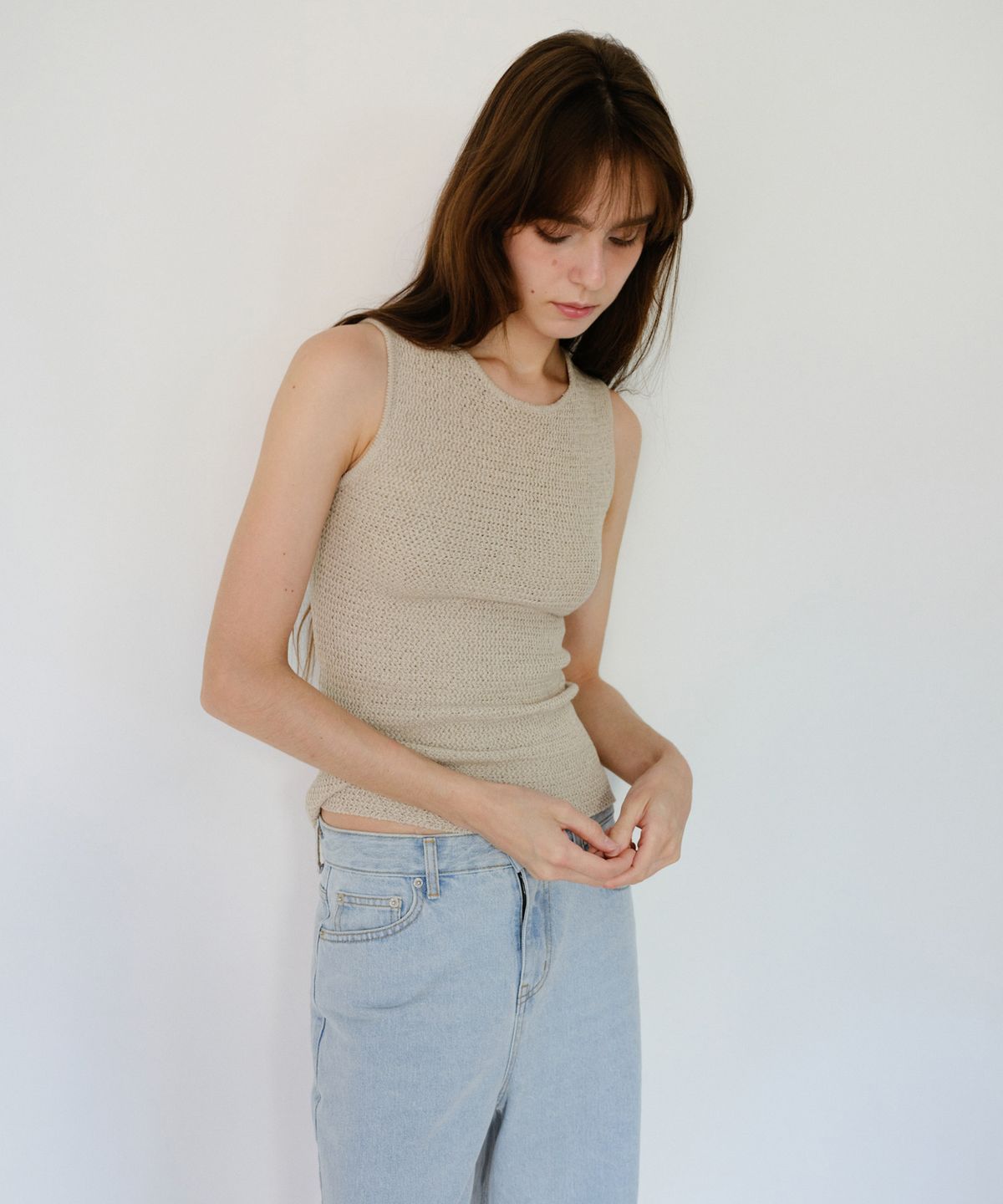 더 릴(THE LILLE) Melt Sleeveless Knit_Beige