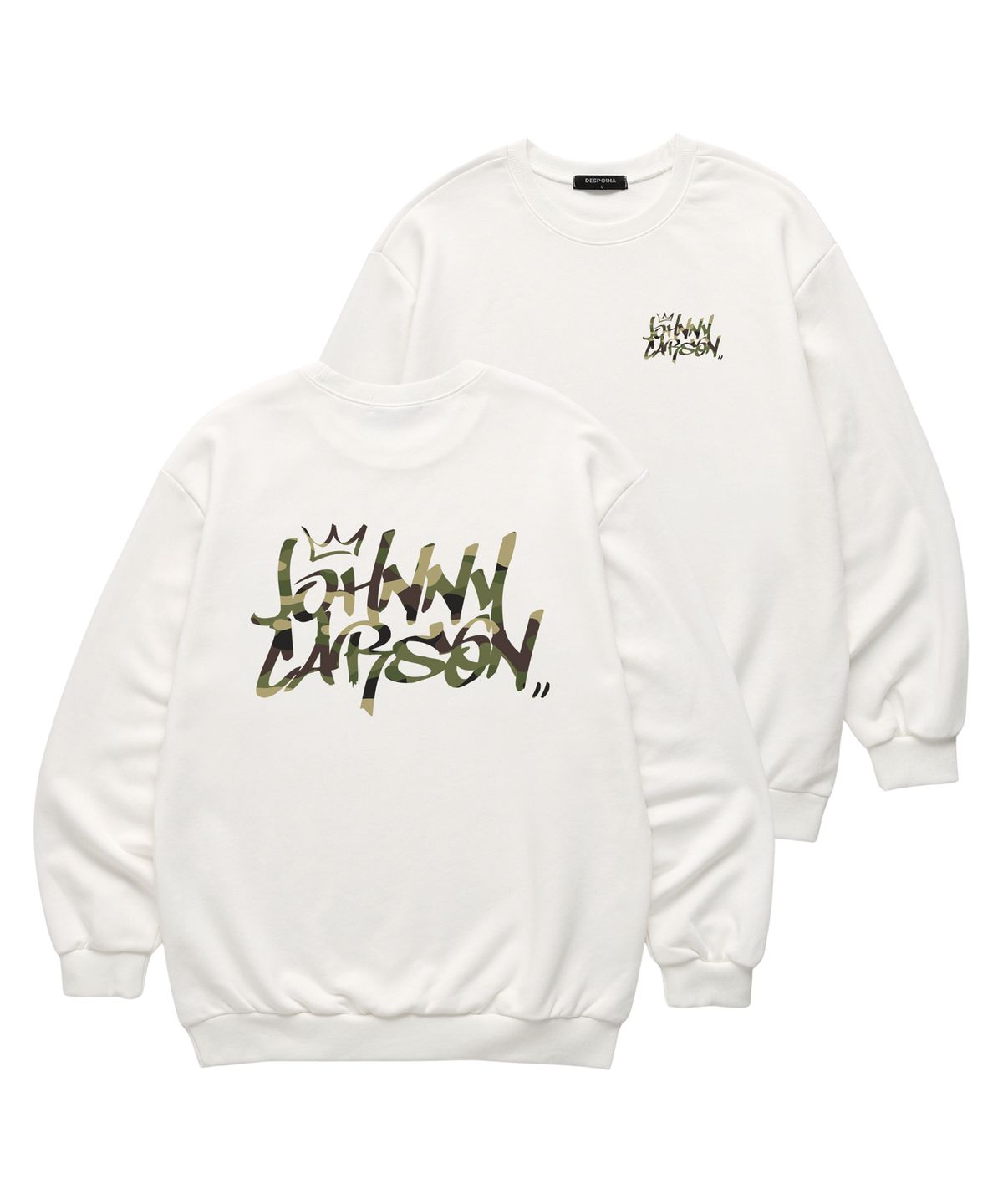 자니카슨(JOHNNY CARSON) Classic Graffiti Logo 맨투맨 (JCLTS016) 화이트/카모