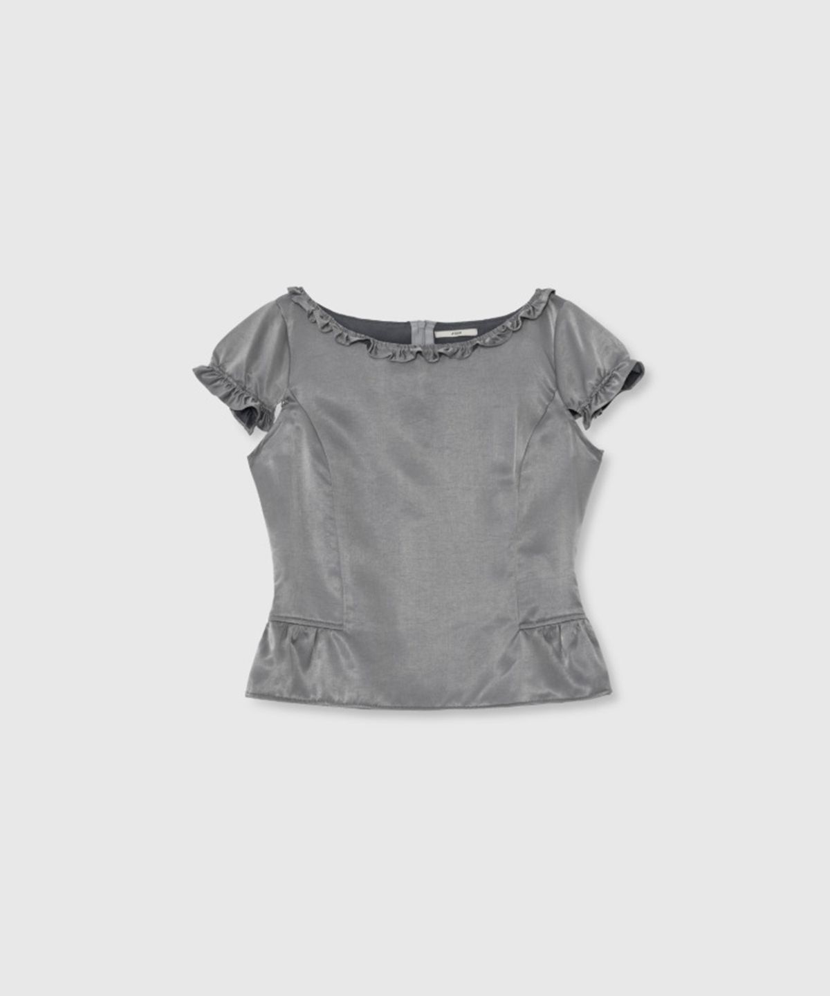니히(NIEEH) Glow Frill Blouse (Gray)