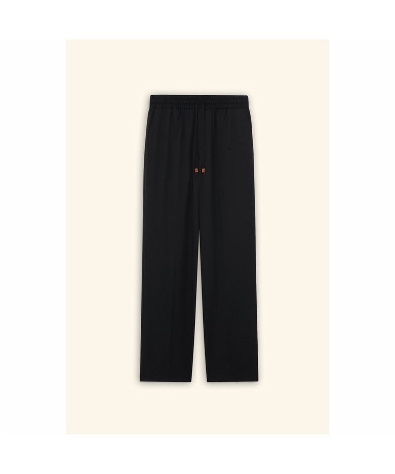 스트레이트 울 팬츠 Pantalon Droit Laine D0PAS26302BKX