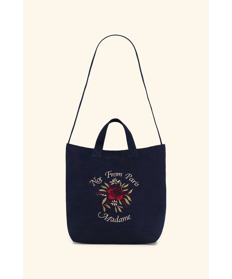 로즈 슬로건 토트백 Sac Tote Slogan Rose D4BAS26800NYX