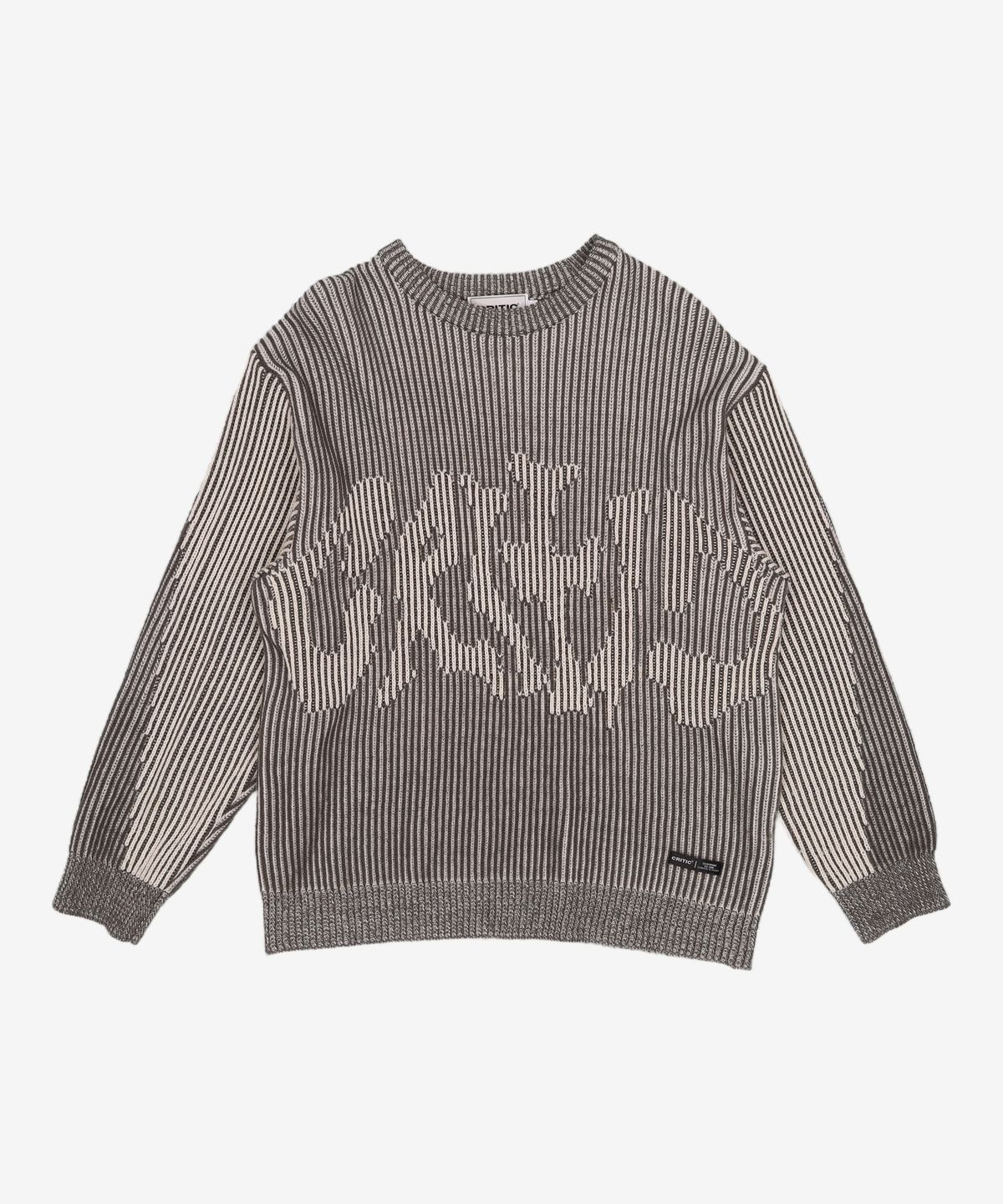 크리틱(CRITIC) Goth Logo Knit Dark Grey M