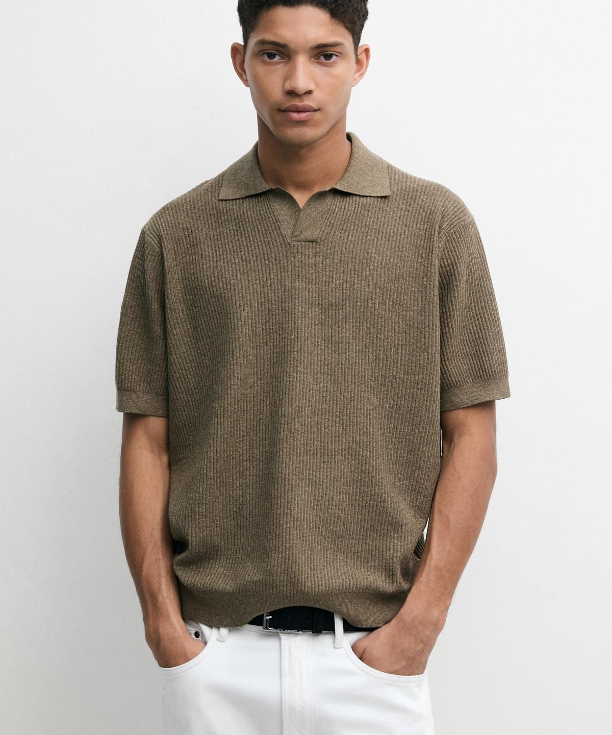 마시모두띠(MASSIMO DUTTI) 코튼 니트 폴로