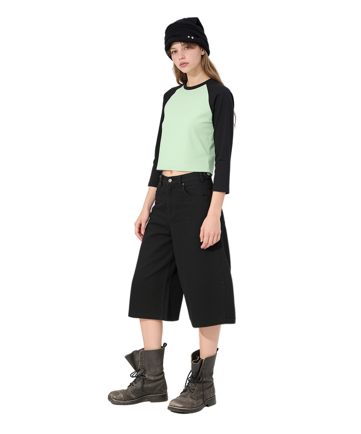 랜덤오프(RANDOMOFF) BTB : SANP BUTTON BERMUDA SHORTS [SHADOW BLACK]