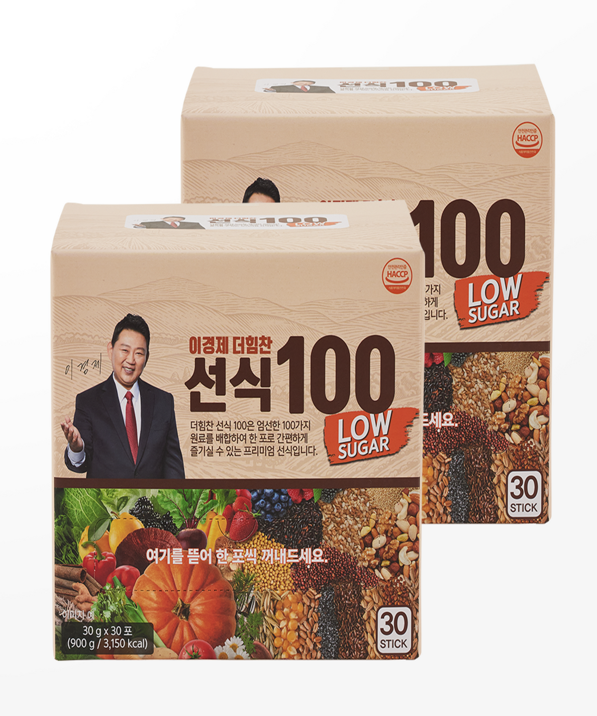래오이경제(LEO LGJ) 이경제 더 힘찬 선식 100 2박스(60포) 저당 간식 아침식사대용