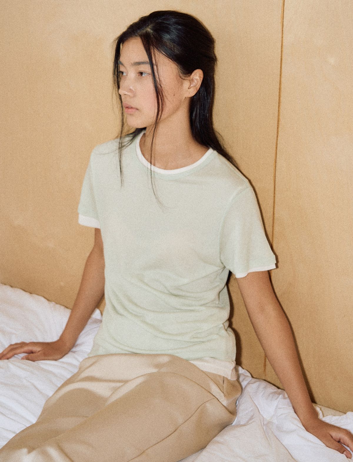 위에버(WEEVER) Le tencel layered tee ver. ice mint