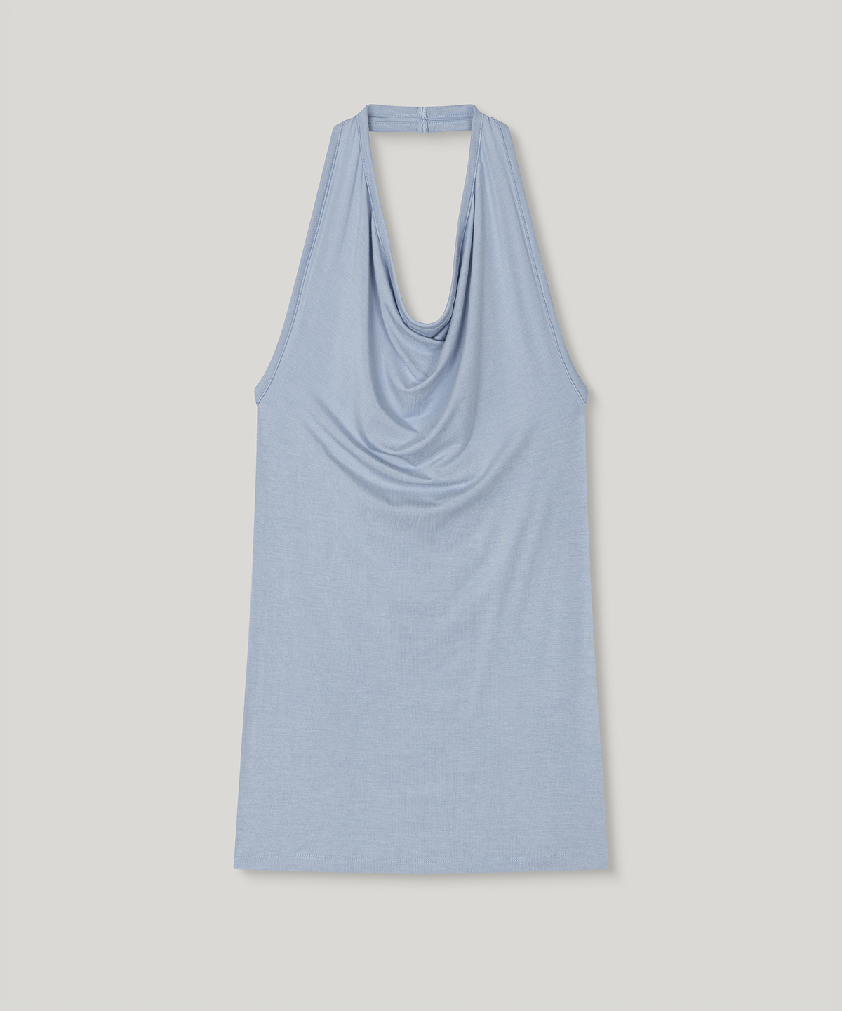 무아르무스(MUARMUS) Draped Halterneck Sleeveless [Blue]