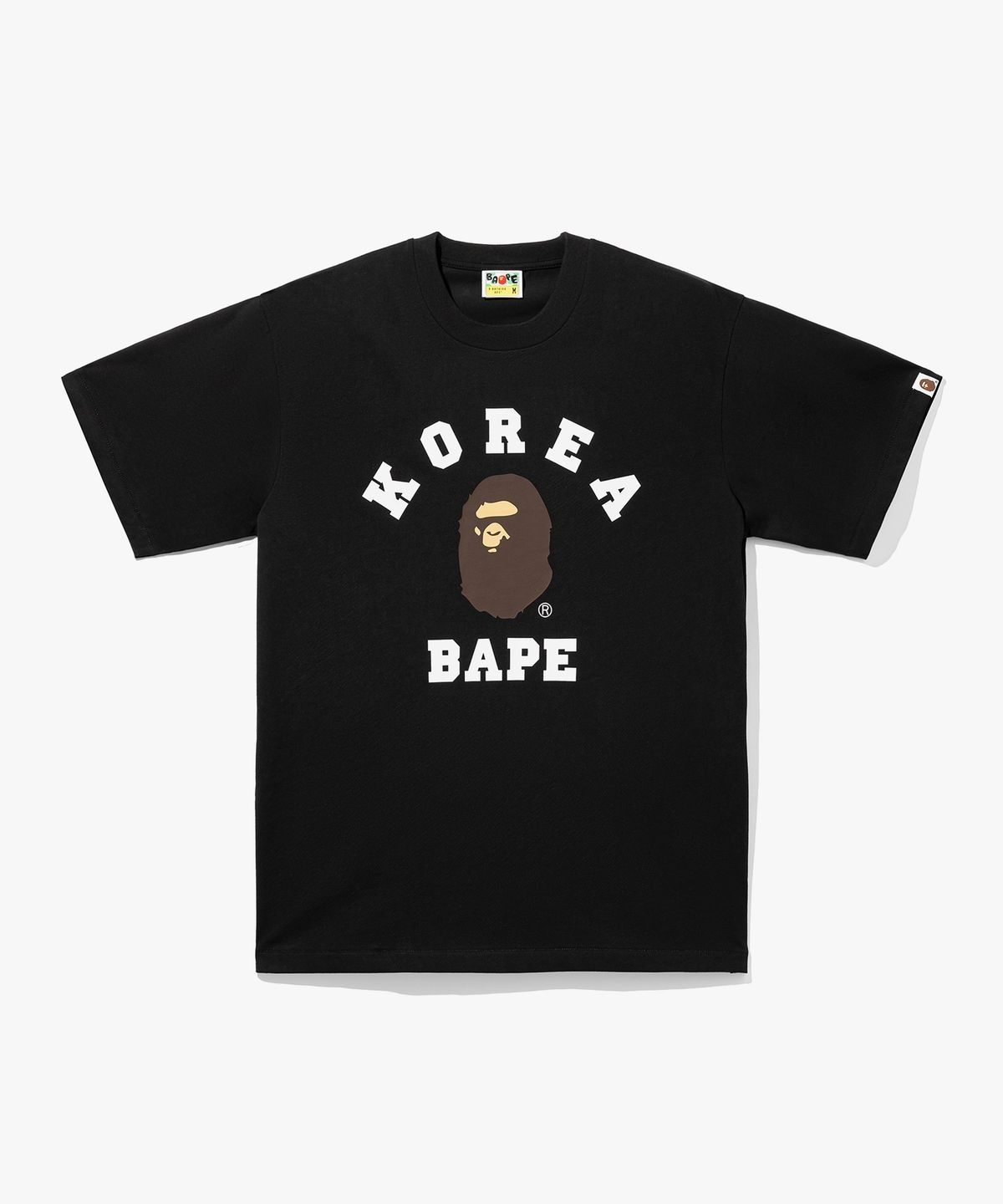 베이프(BAPE) 코리아 콜리지 릴렉스드 핏 티셔츠(M) BLACK