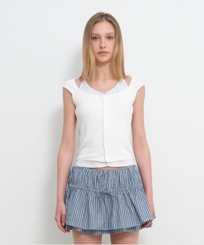 MAGARET HALTER H/S T-SHIRT (4COLOR)