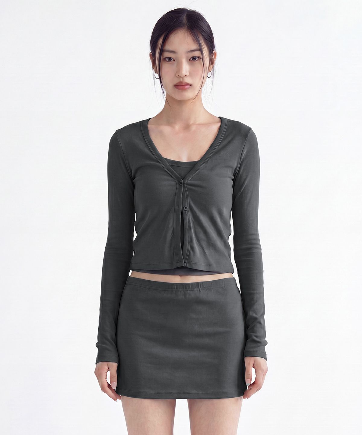 젬젬파라디(GEMGEM PARADIS) 보니 카디건 CHARCOAL