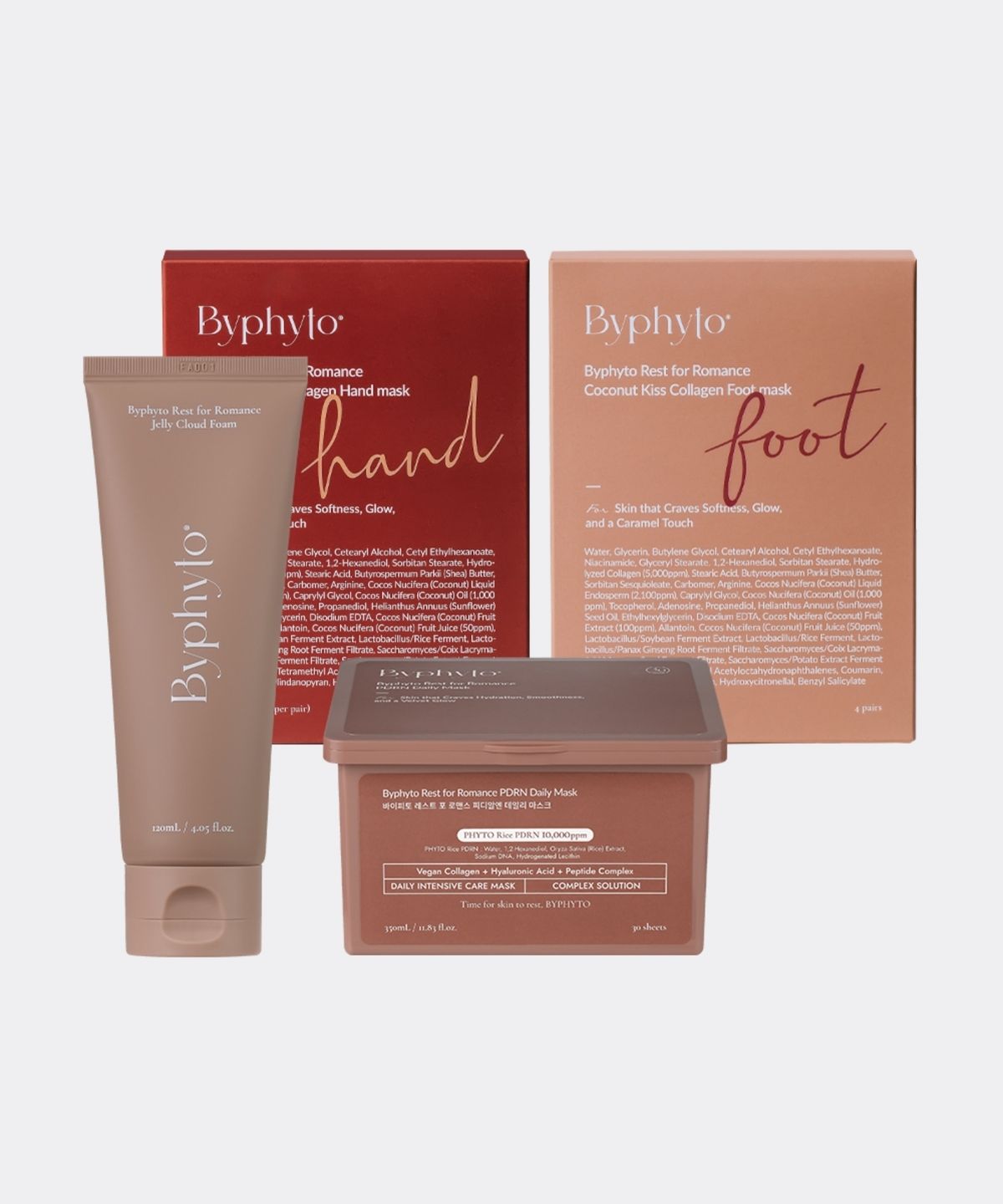 바이피토(BYPHYTO) 프리미엄 홈스파 4종 세트 (마스크팩 + 폼클렌저 + 손팩 + 발팩)