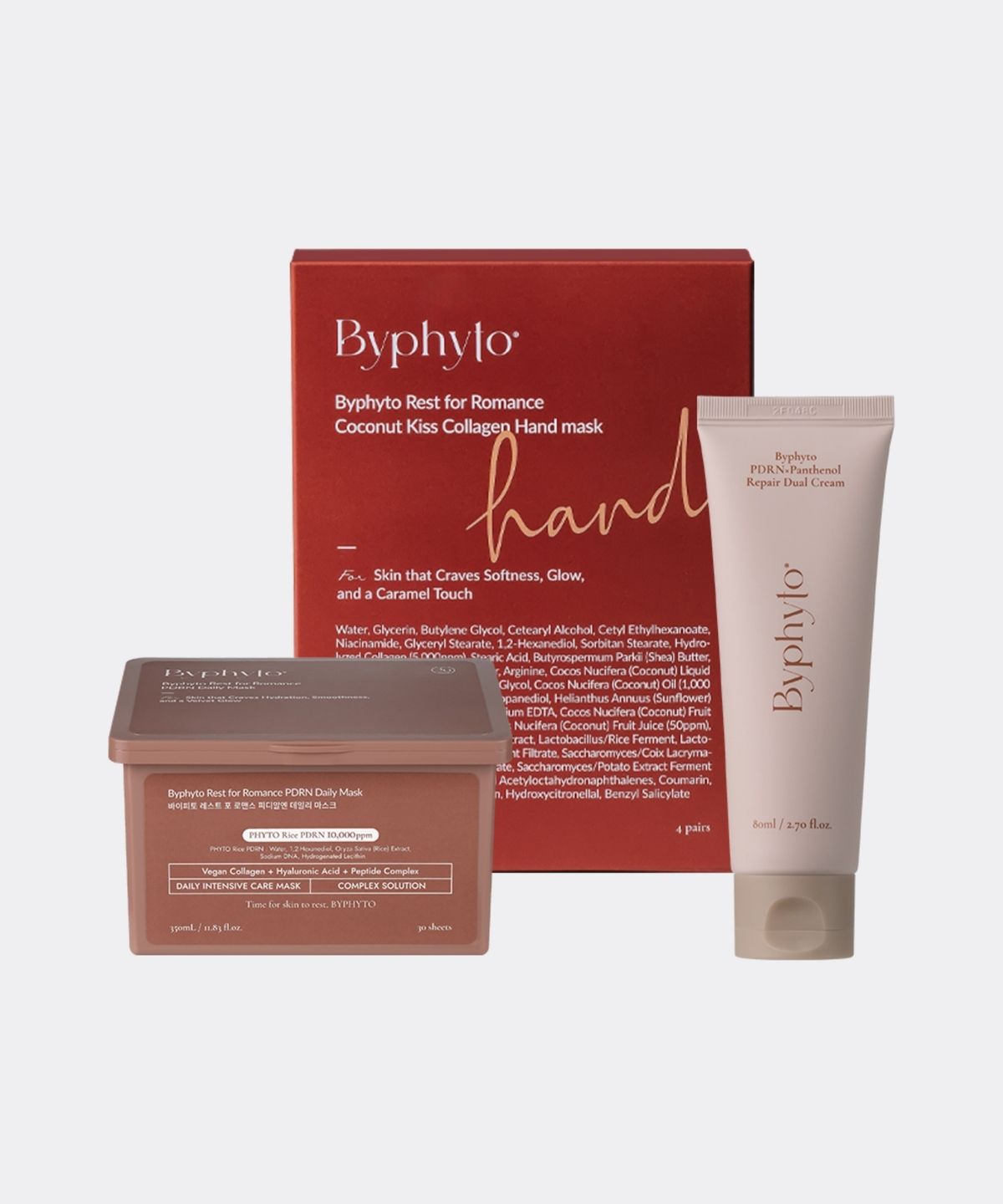 바이피토(BYPHYTO) 인텐시브 모이스처 3종 세트 (듀얼크림 + 마스크팩 + 손팩)