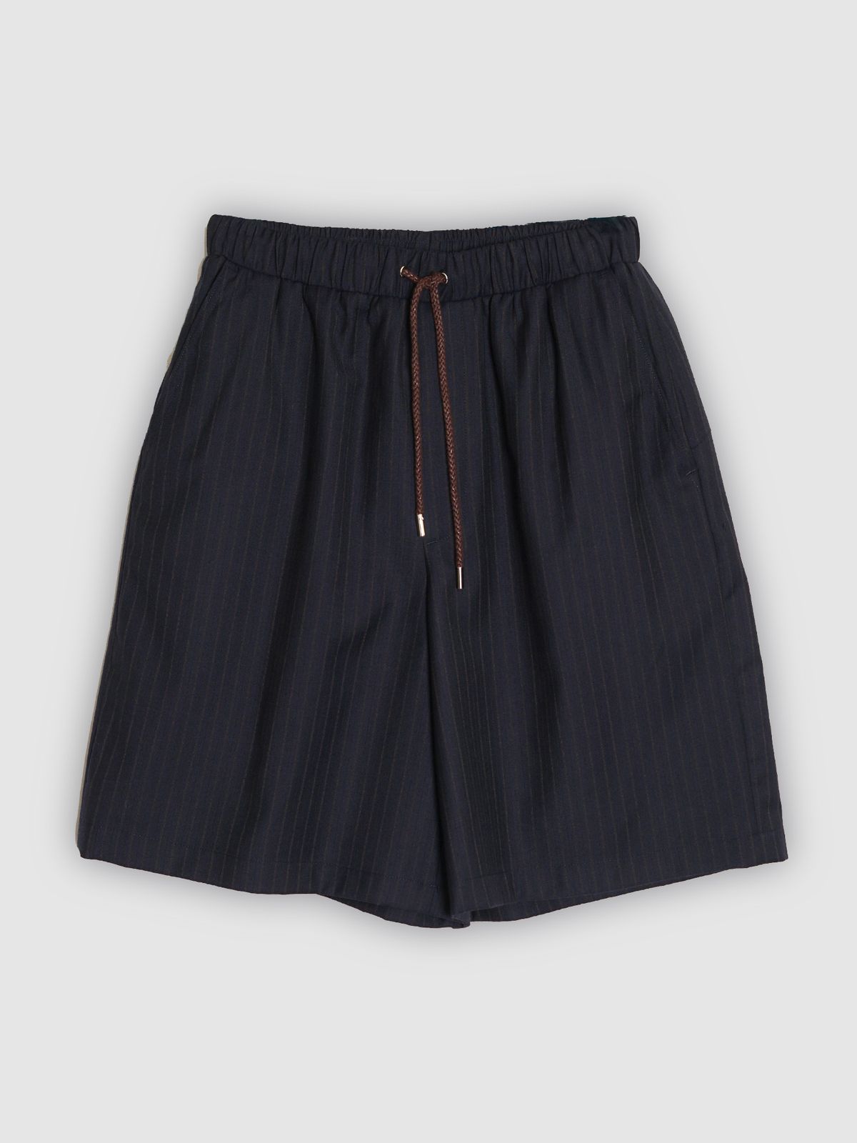 포커페이스(POKERFACE) BANDING BERMUDA PANTS WOOL SILK