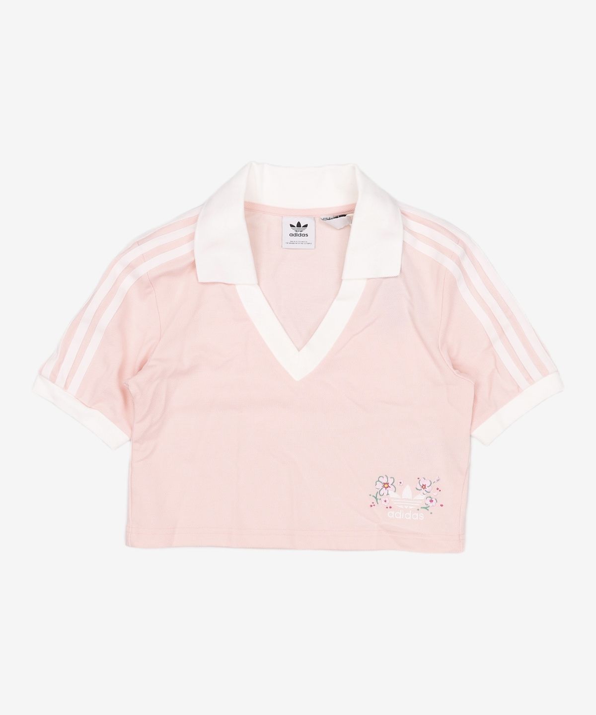 아디다스(ADIDAS) 크롭 폴로 셔츠 - 라이트핑크 / IP3757 XS