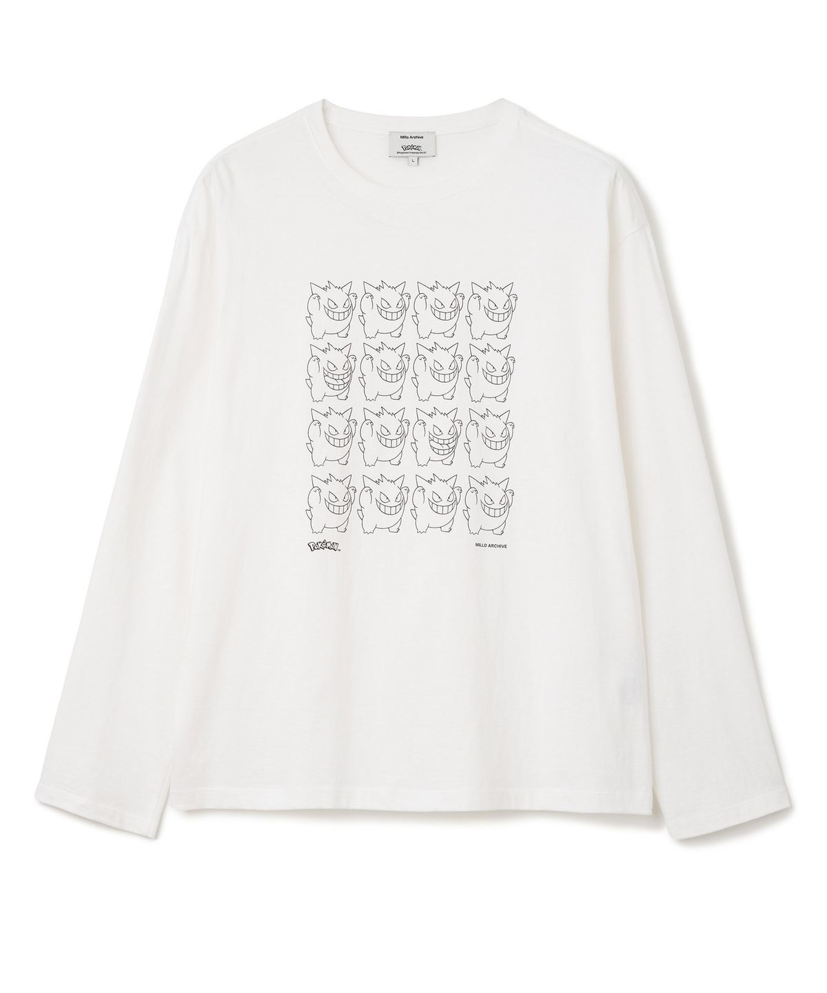 밀로 아카이브(MILLO ARCHIVE) [Pokémon] 리피트 팬텀 롱 슬리브 [화이트]