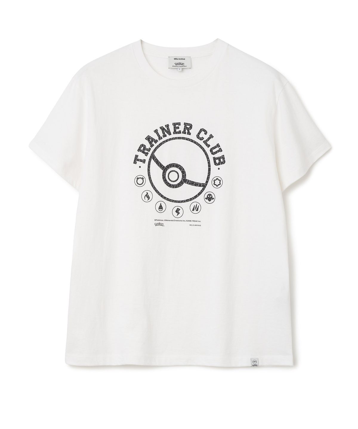 밀로 아카이브(MILLO ARCHIVE) [Pokémon] 트레이너 클럽 티셔츠 [화이트]