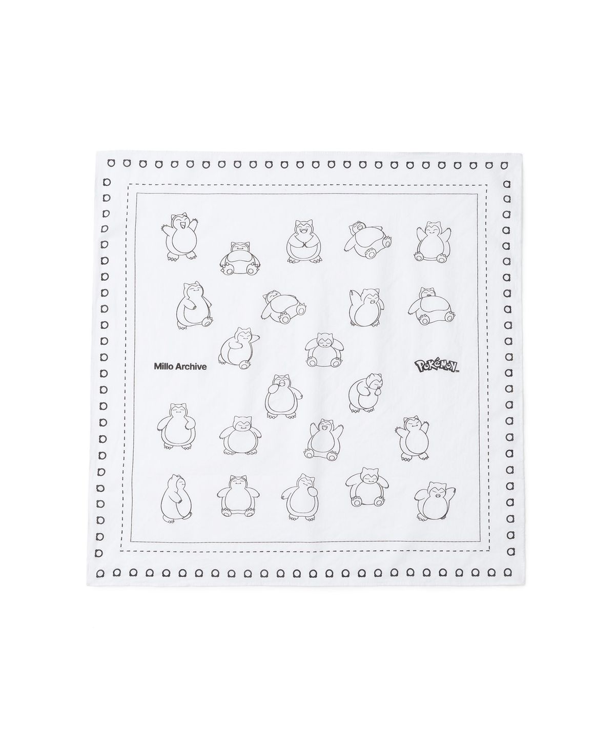 밀로 아카이브(MILLO ARCHIVE) [Pokémon] 아이덴티티 로고 반다나 [그레이]