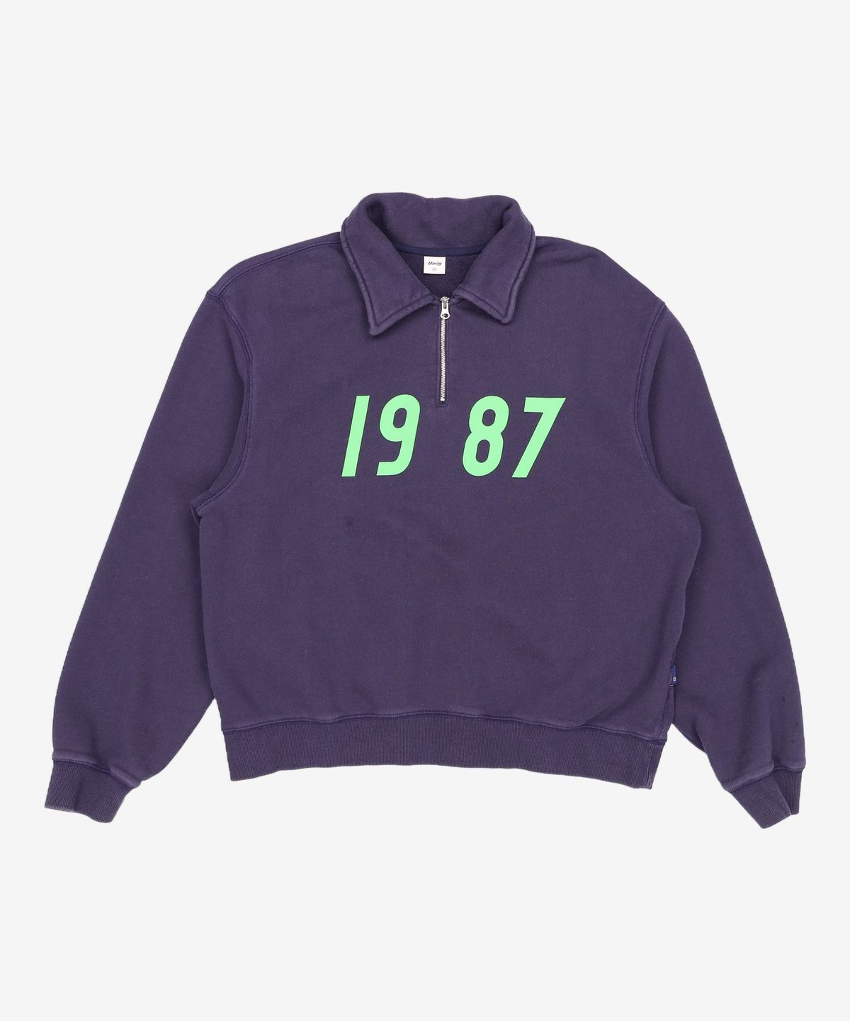 엠엠엘지(MMLG) [Mmlg] 1987 HALF ZIP SWEAT (PURPLE NAVY) M