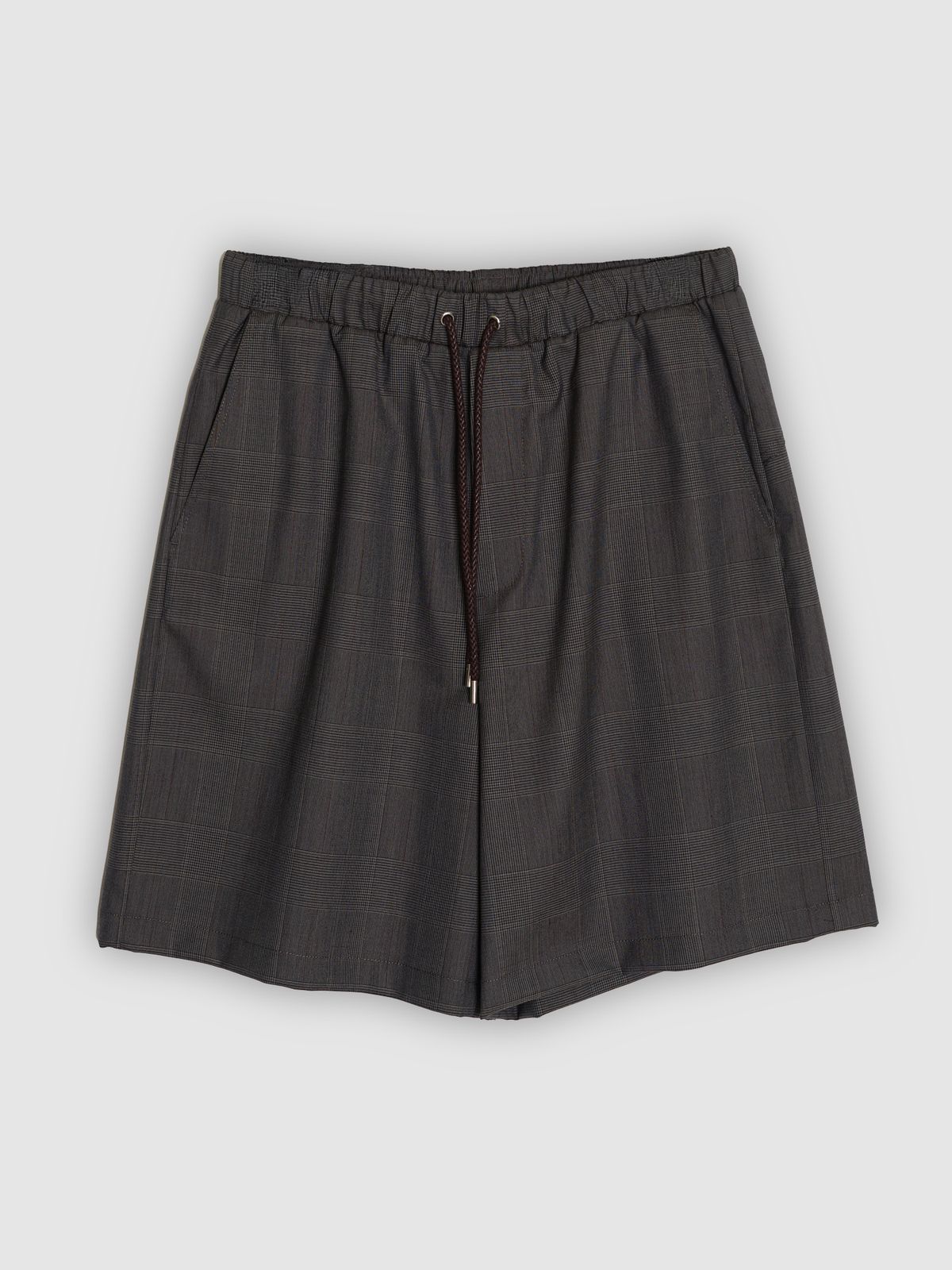 포커페이스(POKERFACE) BANDING BERMUDA PANTS WOOL CHECK