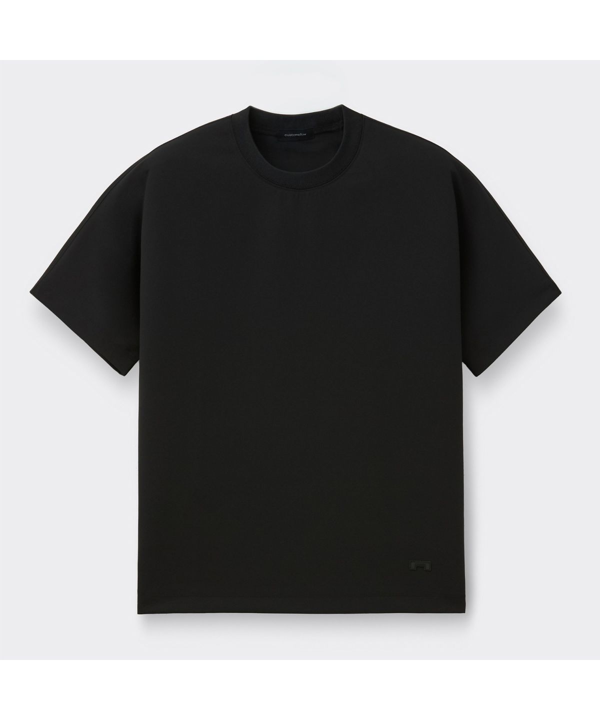 커스텀멜로우(CUSTOMELLOW) Black Woven T-shirt CWTAM26612BKX