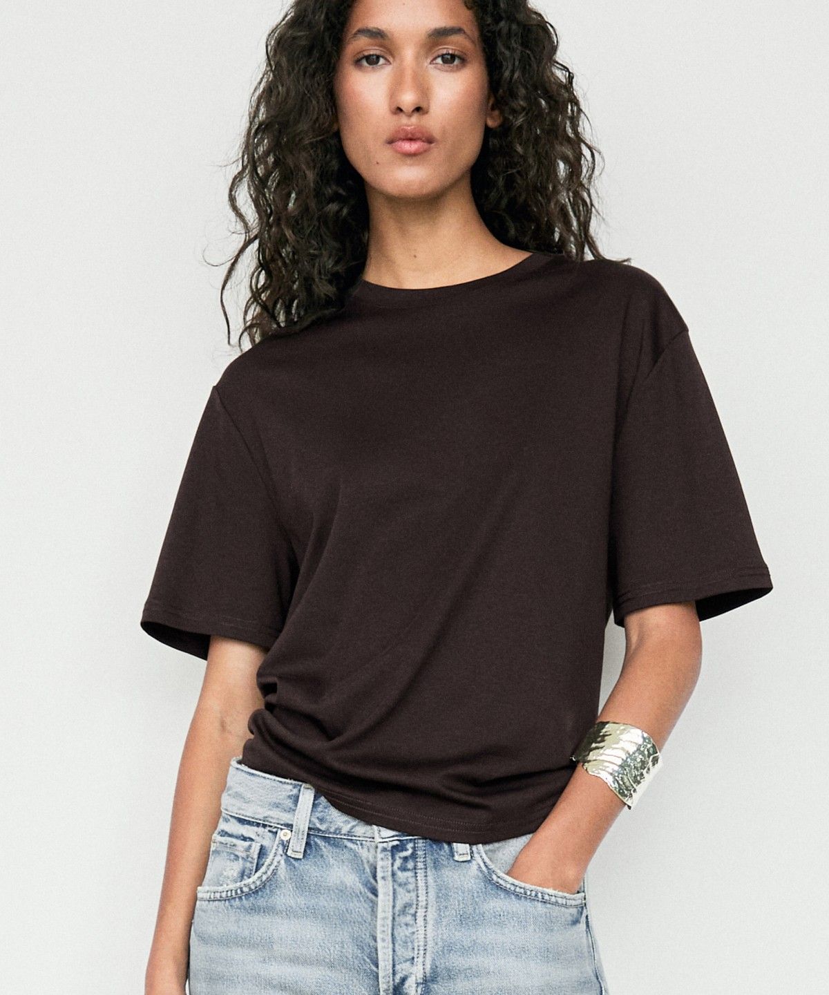 마시모두띠(MASSIMO DUTTI) 100% 코튼 반팔 티셔츠