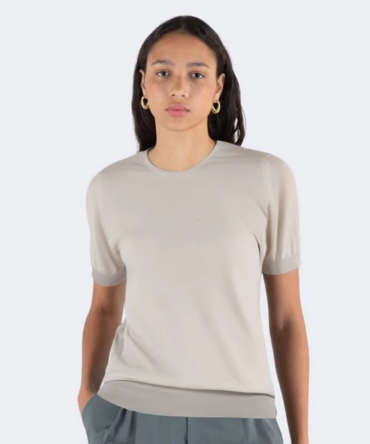 존 스메들리(JOHN SMEDLEY) DANIELLA Classic Half-Sleeve Sea Island Cotton Knit Heritage Col.1_10 Colors