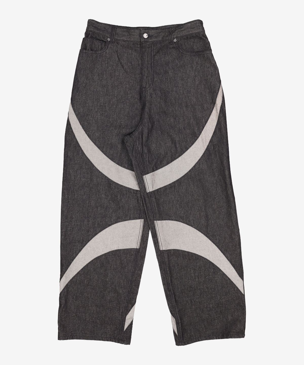 애드오프(ADDOFF) HOOF CURL LINE REAL WIDE DENIM PANTS BLACK 50
