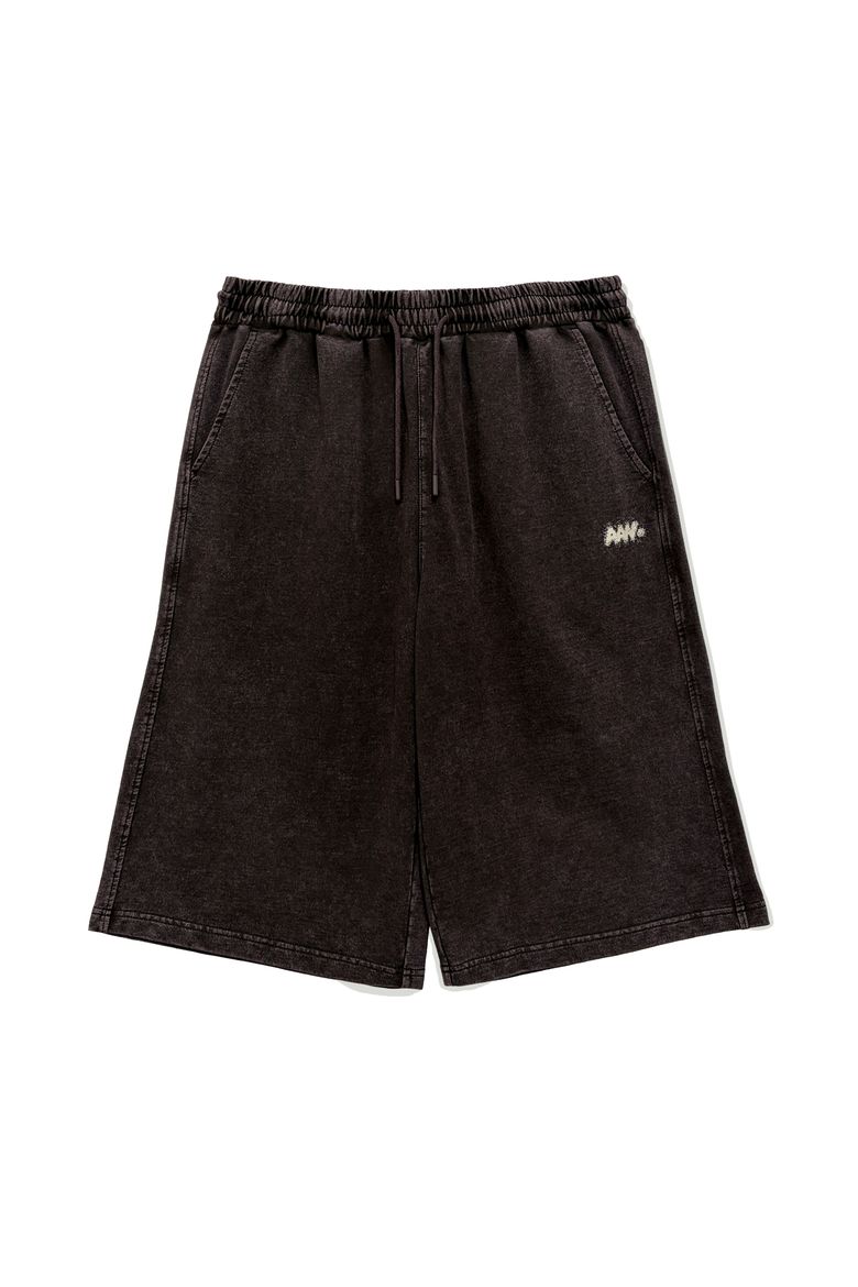 망점 솔트 워싱 7부 팬츠 브라운 ANA2RM13ABR