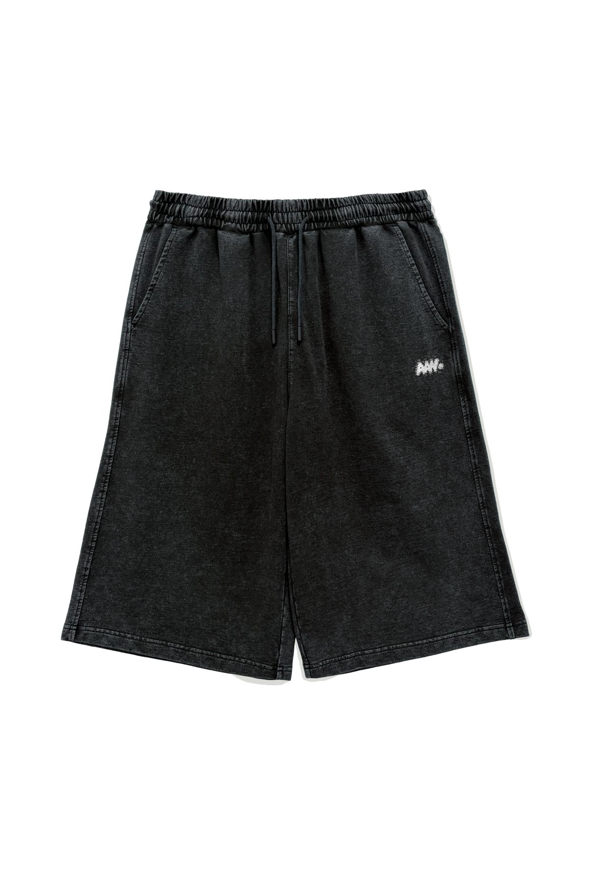 올어바웃뉴(ALL ABOUT NEW) 망점 솔트 워싱 7부 팬츠 블랙 ANA2RM13ABK