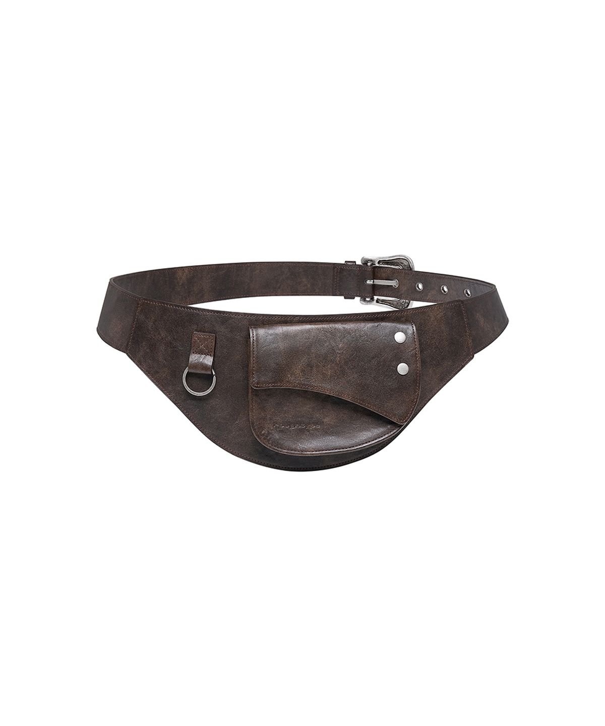 로타입(ROUGHTYPE) Vintage Leather Belt Bag - Brown