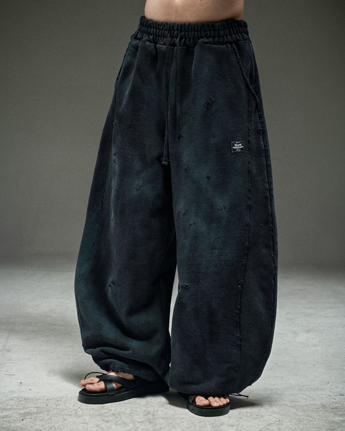 뭉(MWOONG) Destroyed P dusty black B