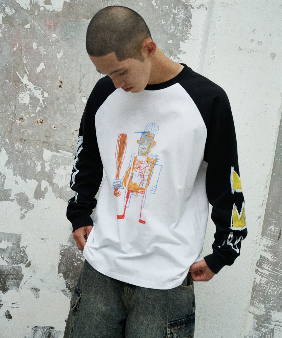 아크메드라비(ACME DE LA VIE) JMB BASEBALL BAT RAGLAN LONG SLEEVE T-SHIRT