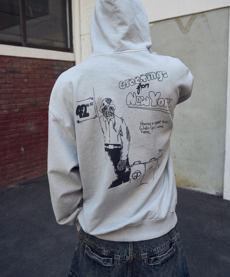 JMB GREETINGS FROM NEW YORK PIGMENT HOODIE