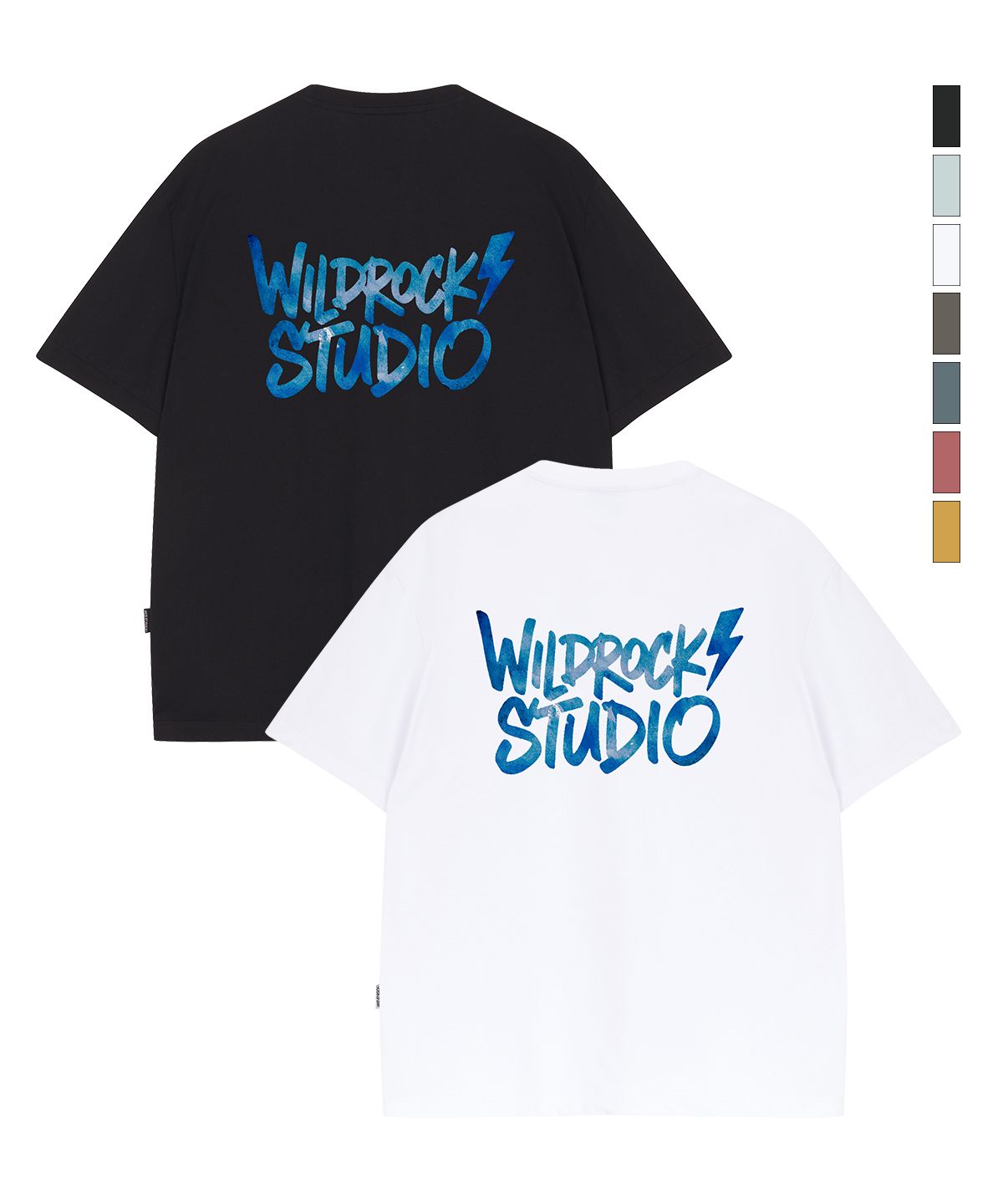 와일드락(WILDROCK) Watercolor Lightning 쿨코튼 오버핏 반팔 티셔츠