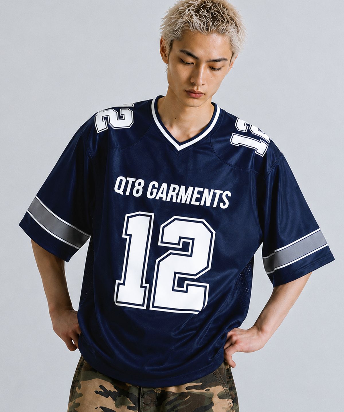 큐티에잇 가먼츠(QT8 GARMENTS) LB 3R Football Jersey (Navy)