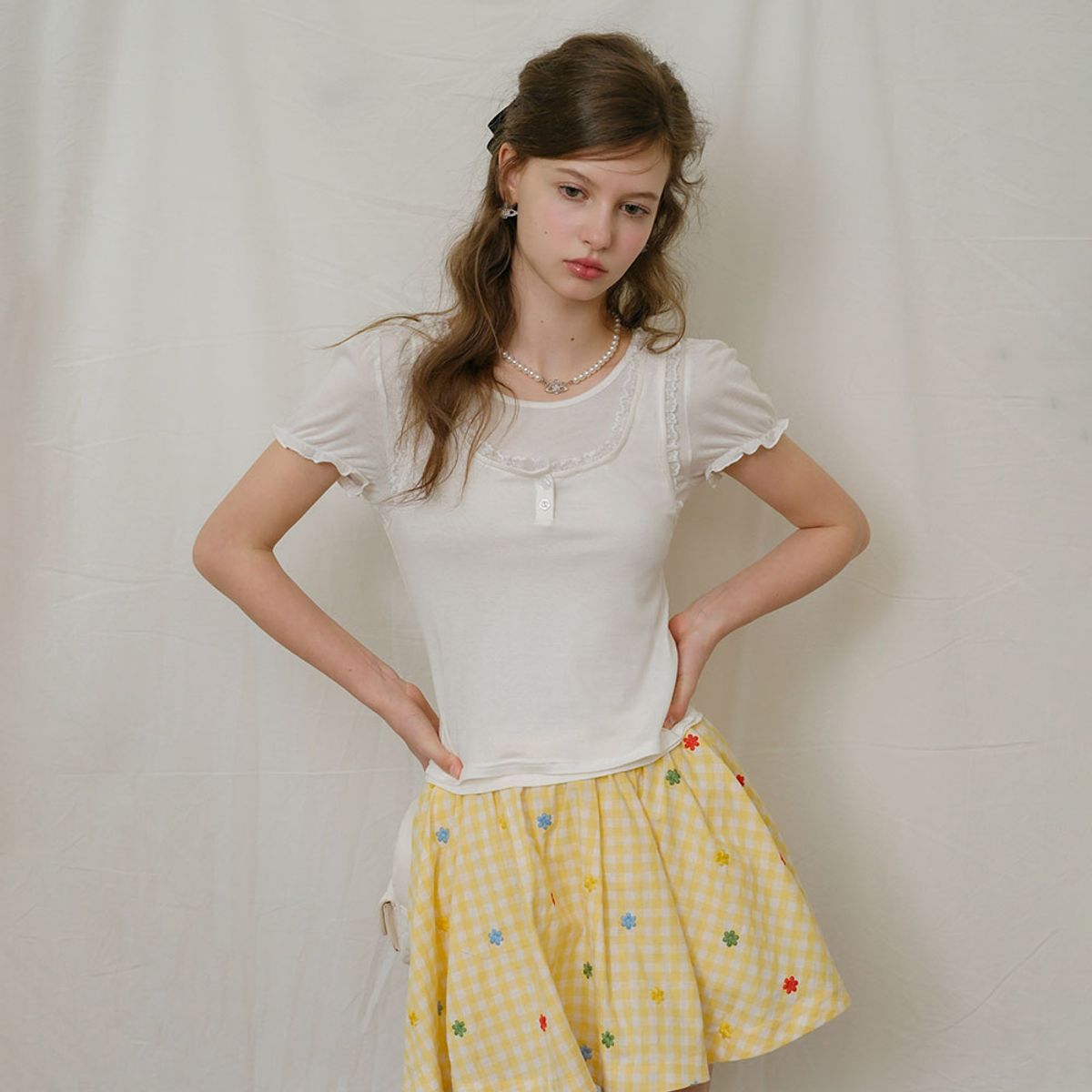 쎄무아듀(CEST MOIDEW) Cest_Simple top and sleeveless two-piece set