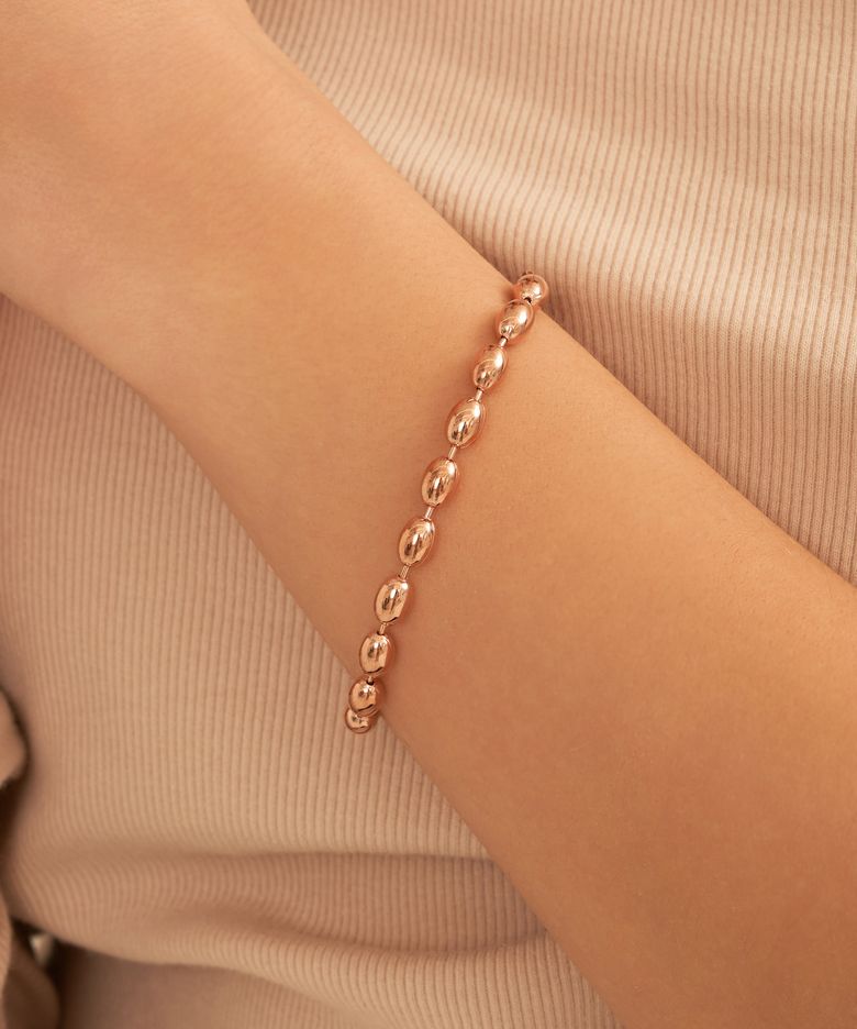 14k Gold Plated 볼 매듭 팔찌 ELBRBB110
