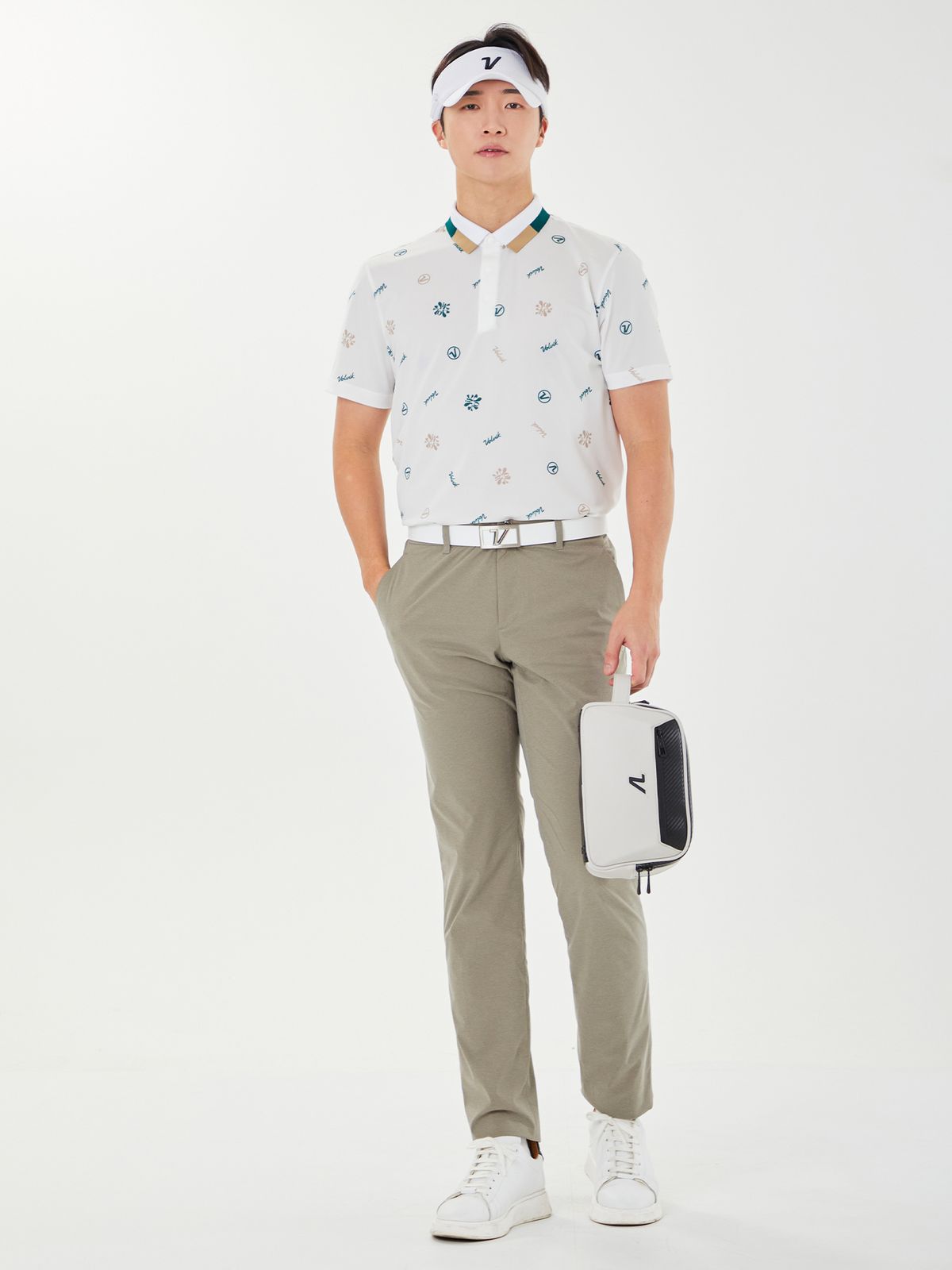 볼빅 골프웨어(VOLVIK GOLFWEAR) 남성 골프 트리코트 레귤러핏 팬츠 VMPTP201_LK