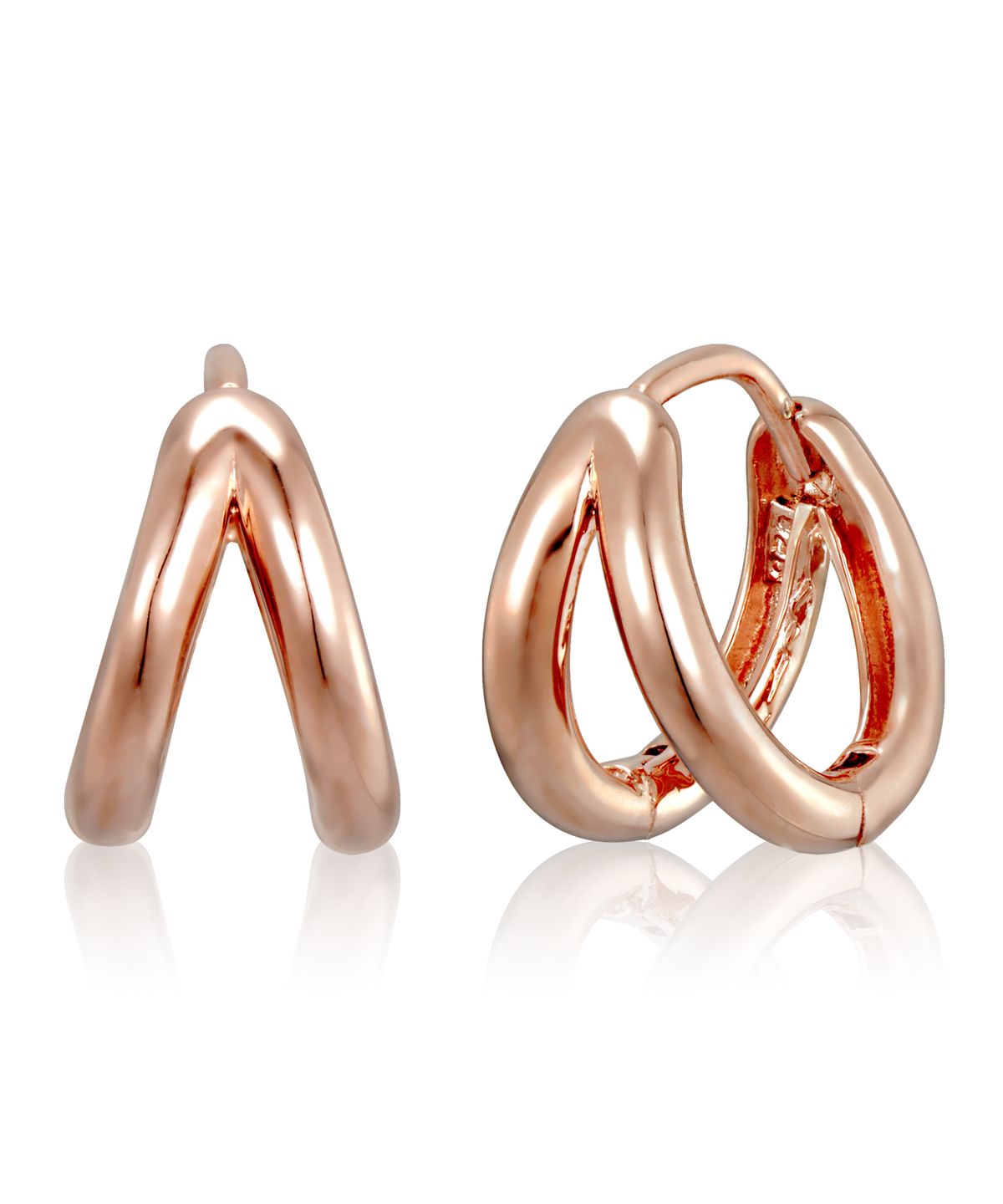 엘르주얼리(ELLEJEWELRY) 14K GF 위시본 원터치 귀걸이 ELGPEE590