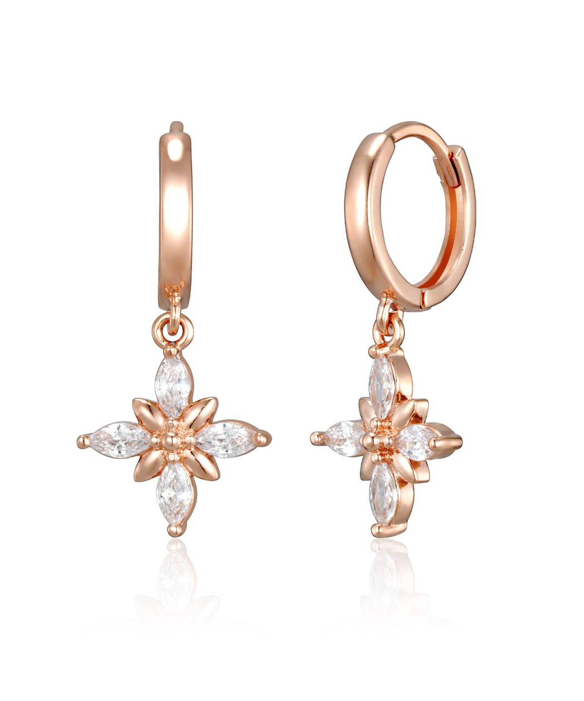 엘르주얼리(ELLEJEWELRY) 14K GF 마퀴즈 플라워 원터치 귀걸이 ELGPEE584