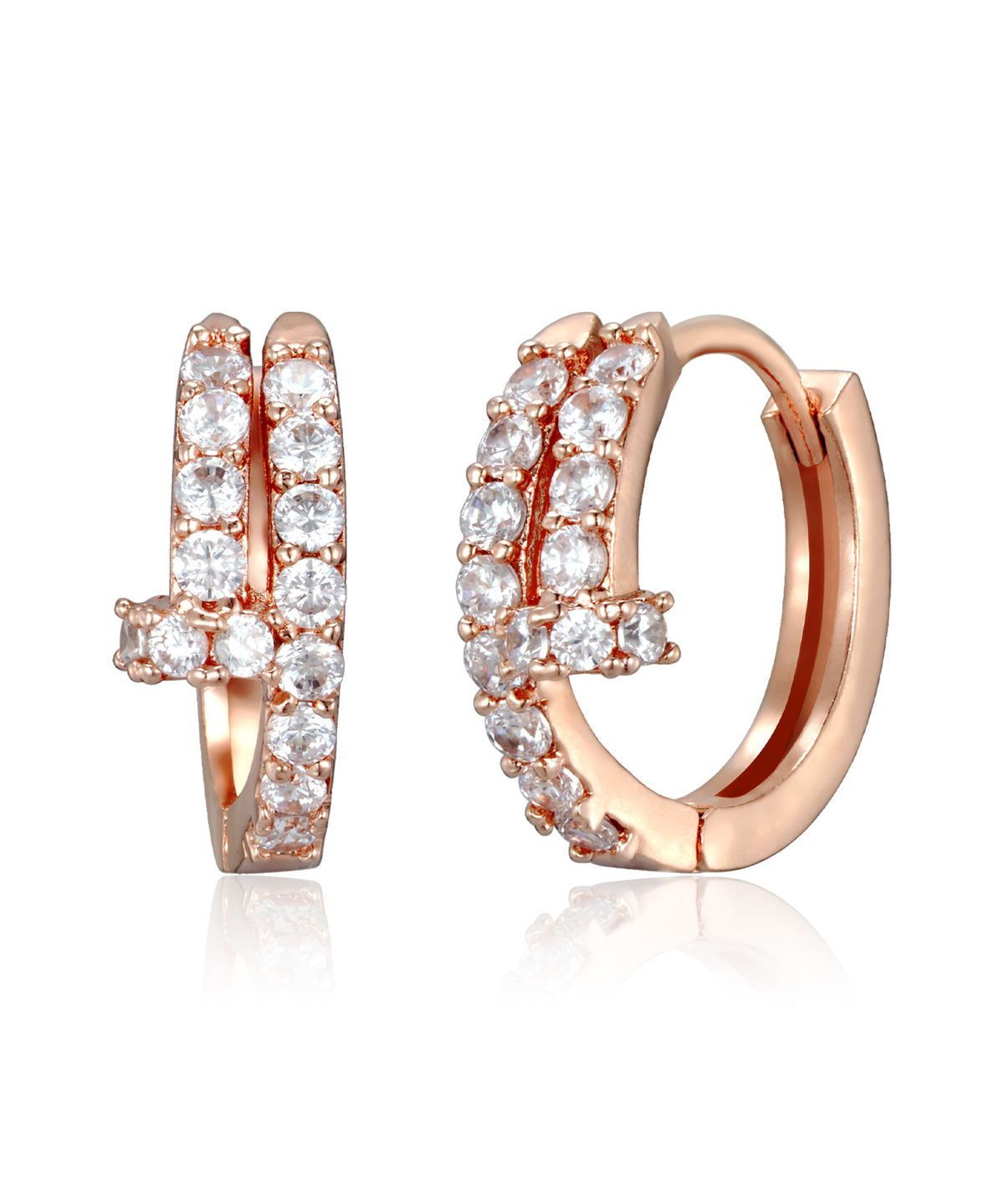 엘르주얼리(ELLEJEWELRY) 14K GF 시크 레이어 원터치 귀걸이 ELGPEE581