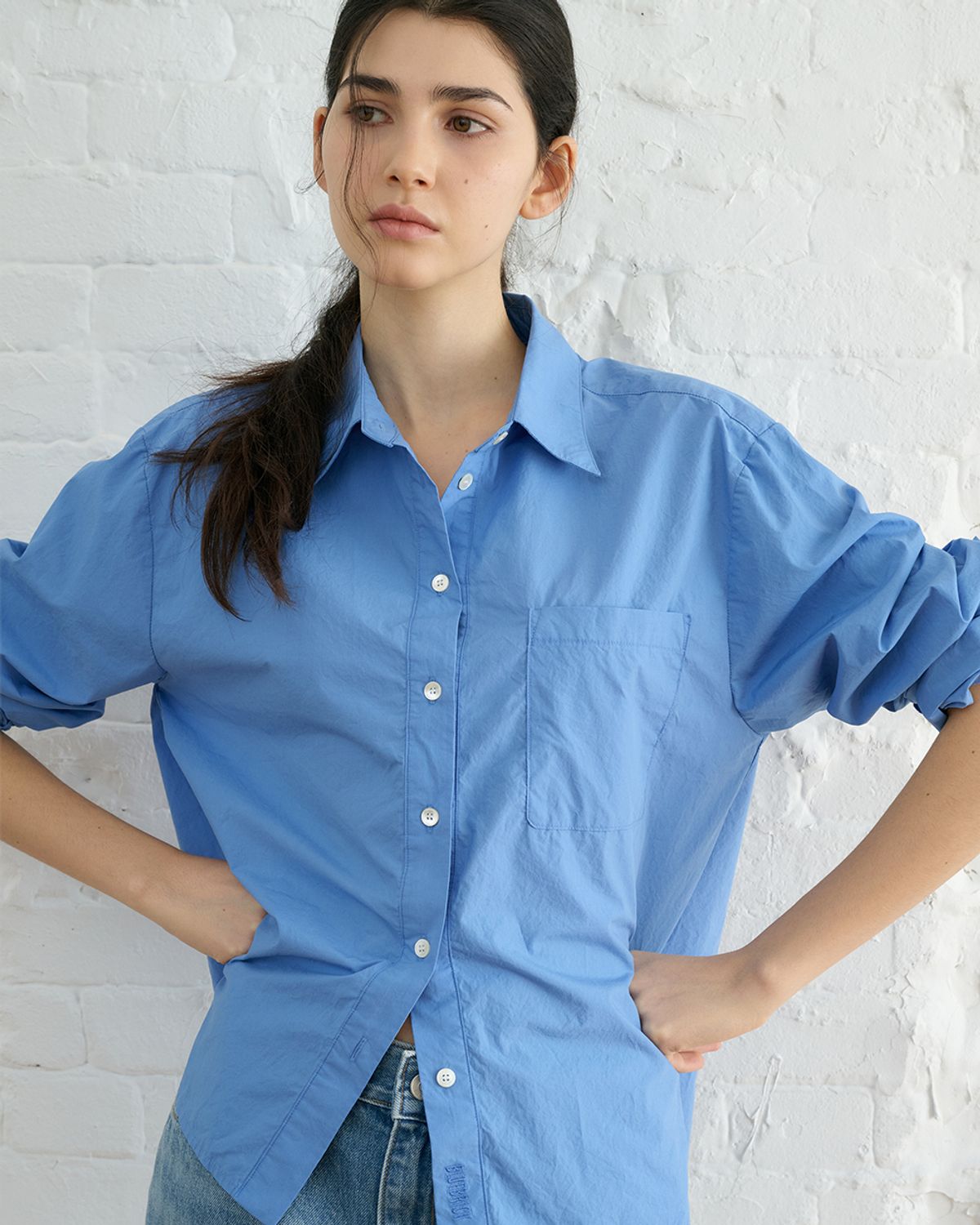 블루브릭(BLUEBRICK) Classic washing shirt (blue)