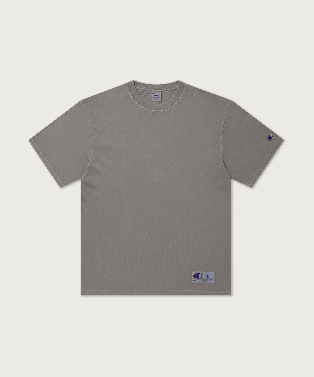 챔피온(CHAMPION) 조그택 다잉 반팔 티셔츠 Beige