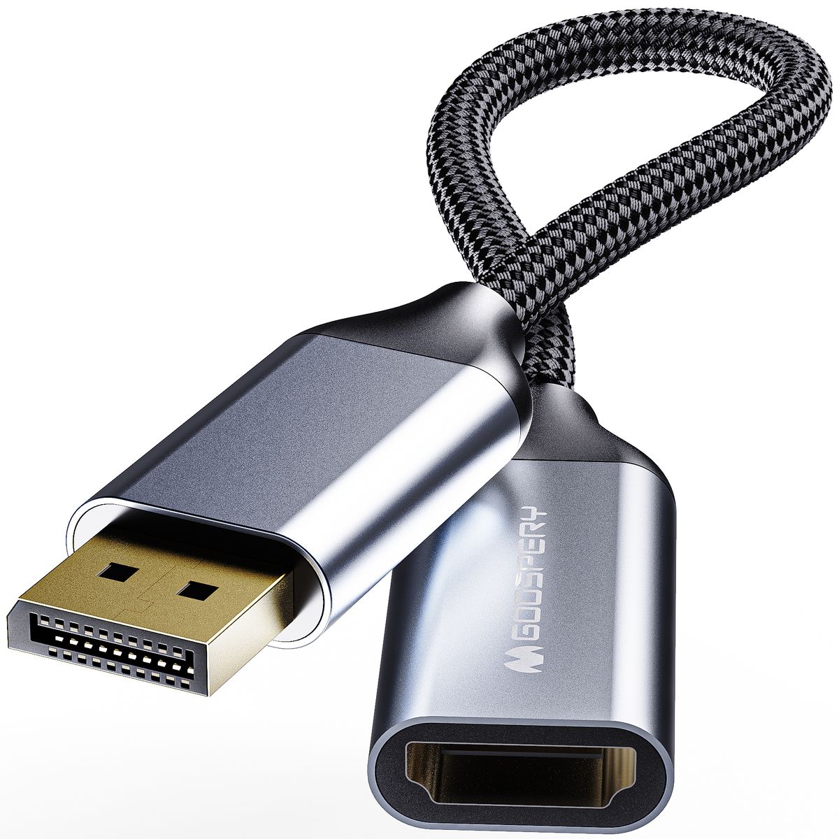구스페리(GOOSPERY) DP to HDMI 컨버터 연장 케이블 변환 젠더 듀얼 모니터 노트북