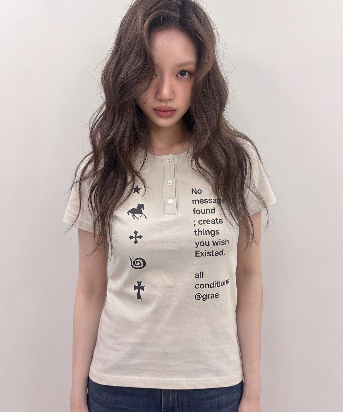 그레이버(GRAVER) [UNISEX]NO GRAE 헨리넥반팔티_2color