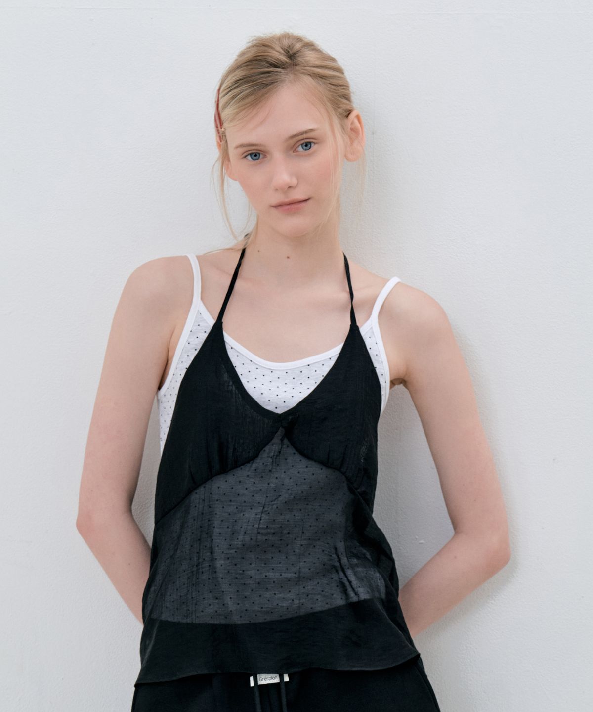 그라스플랜(GRASPLAN) See-through Layer Halter-neck_Black