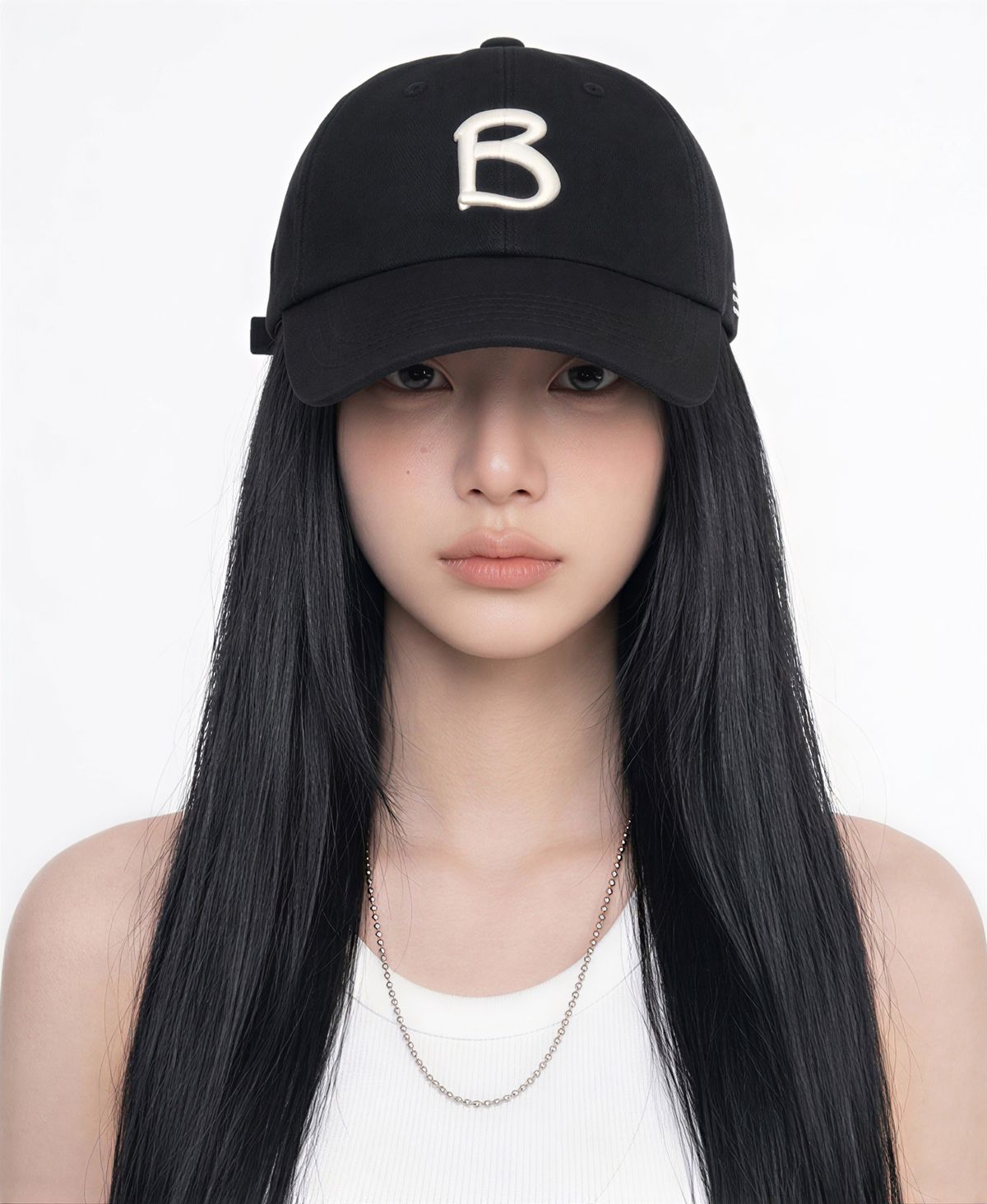 블랙리클루시브(BLACK RECLUSIVE) B 심볼 볼캡_BLACK [BKF2UCW006]