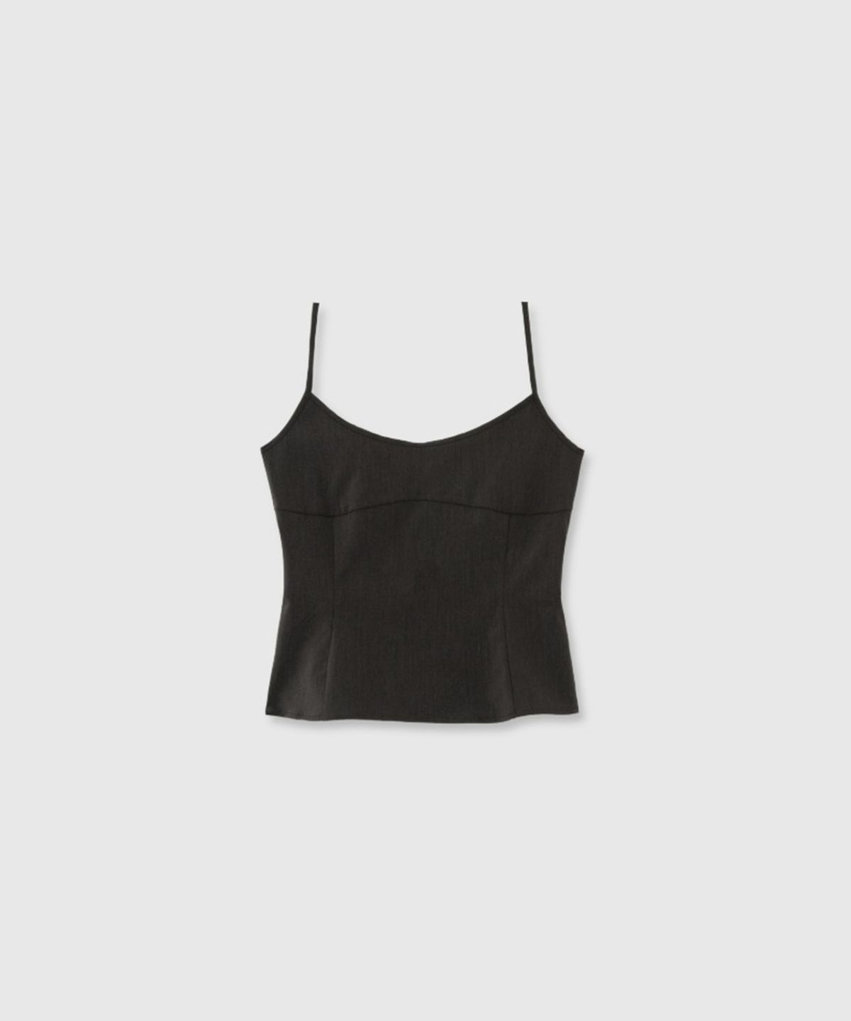 니히(NIEEH) Slim tr sleeveless top (Charcoal)